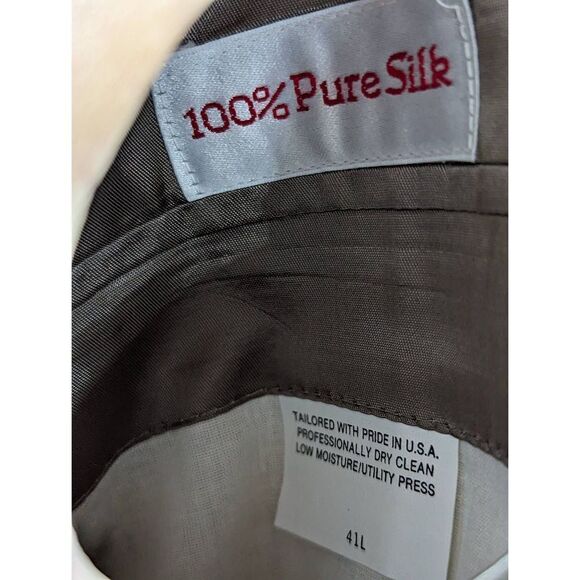 Colours by Alexander Julian Men's Tan Vintage Silk Tweed Jacket Size 41L - Picture 3 of 6